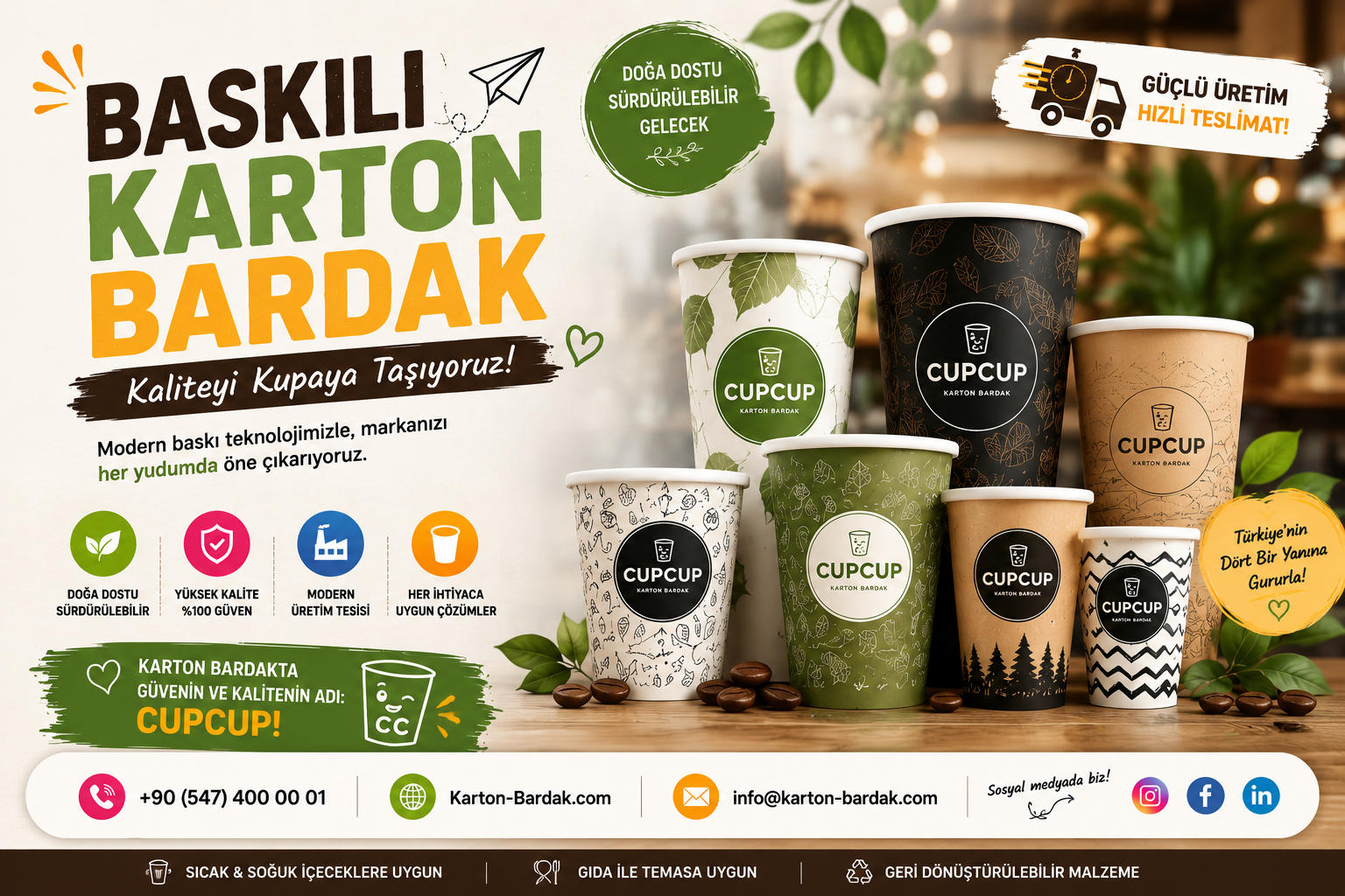 Baskılı Karton Bardak